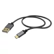 Kép 1/2 - Adatkábel HAMA Elite-Metal USB-C/USB-A 1,5m fekete/szürke