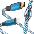 Kép 1/2 - Adatkábel HAMA Reflective USB-C/Lightning 1,5m kék