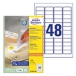 Kép 2/5 - Etikett AVERY L4736REV-100 45,7x21,2 mm univerzális visszaszedhető 4800 címke/doboz 100 ív/doboz
