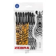 Kép 1/5 - Golyóstoll ZEBRA Doodlerz állatmintás 1,0 mm kék 10 darabos