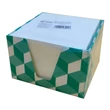 Kép 3/5 - Kockatömb fehér FORTUNA 9x9x6 cm mintás tartóban
