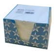 Kép 5/5 - Kockatömb fehér FORTUNA 9x9x6 cm mintás tartóban