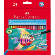 Színes ceruza FABER-CASTELL Aquarelle hatszögletű 24 db/készlet+ecset