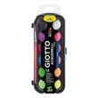 Kép 1/2 - Vízfesték GIOTTO Aquarelli 30 mm fluoreszkáló színek 12 darabos