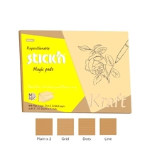 Öntapadó jegyzettömb STICK`N Kraft notes 150x215mm mintás natúr barna 75 lap