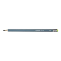Grafitceruza STABILO Pencil 160 2B hatszögletű olajzöld radíros