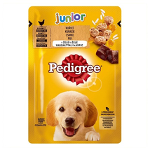 Állateledel alutasakos PEDIGREE Junior kutyáknak csirke-rizs 100g