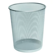 Papírkosár fémhálós ezüst 17L