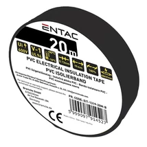 Szigetelőszalag ENTAC 19mmx20m fekete