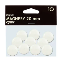 Táblamágnes GRAND 20mm fehér 10 darabos