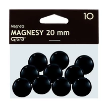 Táblamágnes GRAND 20mm fekete 10 darabos