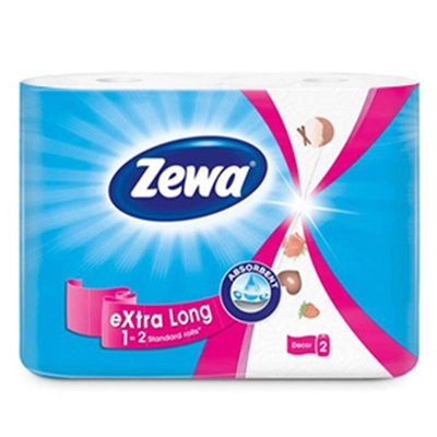 Kéztörlő tekercses háztartási ZEWA Premium Extra Long 2 rétegű 2 tekercses 70 lap