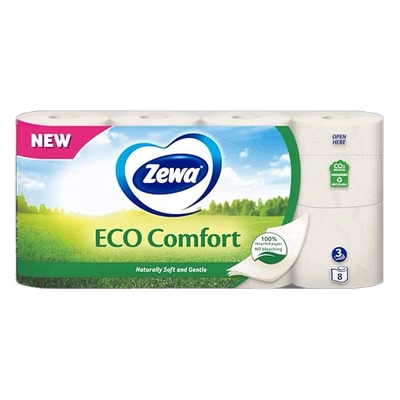 Toalettpapír ZEWA Eco Comfort 3 rétegű 8 tekercses