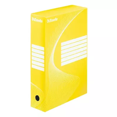 Archiváló doboz ESSELTE Boxycolor A/4  80 mm karton sárga