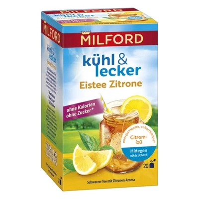 Fekete tea MILFORD Kühl & Lecker Ice Tea Citrom 20 filter/doboz