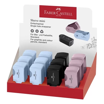 Hegyező FABER-CASTELL Sleeve mini 1 lyukú tartályos Harmónia színekben