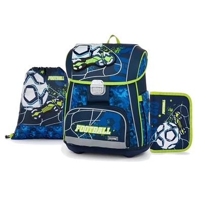 Iskolatáska szett OXY Premium 3 részes Football tolltartóval és tornazsákkal