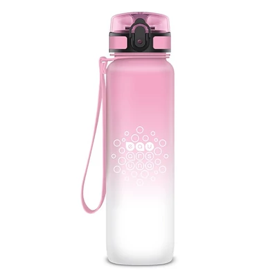 Kulacs ARS UNA műanyag matt BPA-mentes motivációs ombre 1000 ml Candy floss