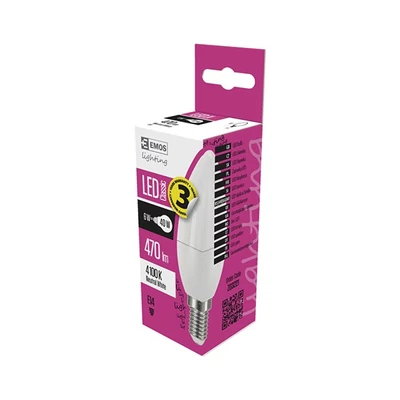 LED izzó EMOS E14 gyertya 4,2W természetes fény 4000K