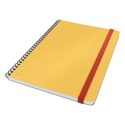 Spirálfüzet kockás LEITZ B/5 80 lapos Cosy Soft Touch keményfedeles melegsárga