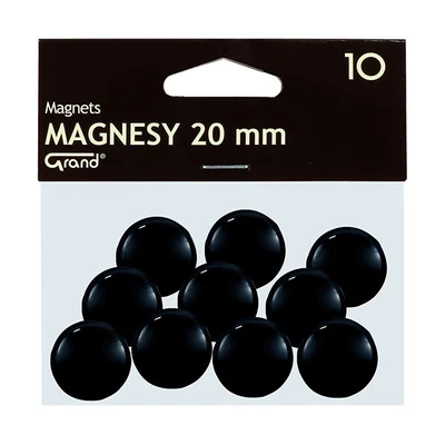 Táblamágnes GRAND 20mm fekete 10 darabos