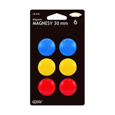 Táblamágnes GRAND 30mm 6 darabos vegyes színű