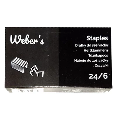 Tűzőkapocs WEBER`S 24/6 1000darabos