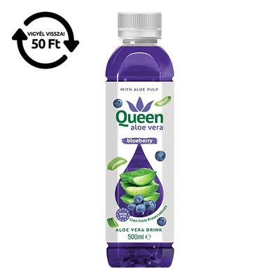 Üdítőital szénsavmentes QUEEN Aloe Vera Áfonya 0,5L DRS