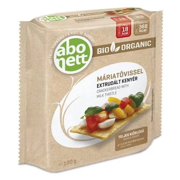 Extrudált kenyér ABONETT Bio máriatövissel 100 g