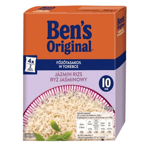Főzőtasakos rizs UNCLE BEN`S jázmin 4x125 g