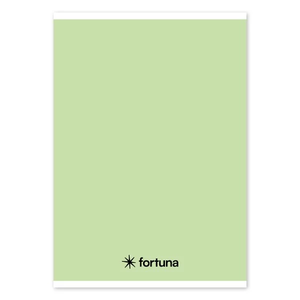 Füzet vonalas FORTUNA Monocolor A/5 32 lapos pasztell zöld