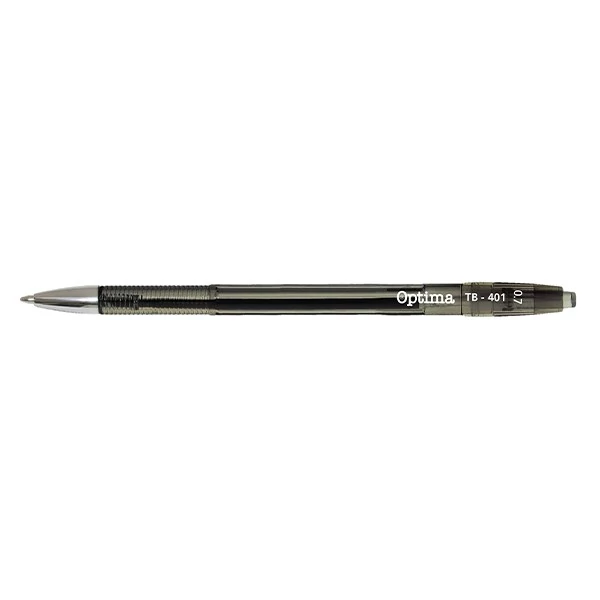 Golyóstoll OPTIMA nyomógombos TB 401 0,7 mm fekete