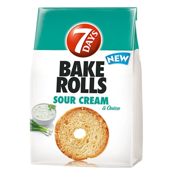 Kétszersült kenyérkarika TUC Bake Rolls hagymás tejfölös 80 g