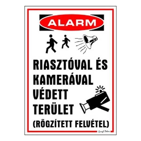 Matrica Riasztóval és kamerával védett… fehér 
