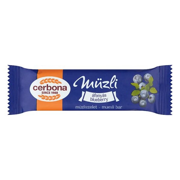 Müzliszelet CERBONA áfolyás joghurtos bevonóval 20 g