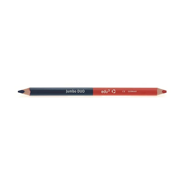 Postairón EDU3 háromszögletű vastag piros-kék