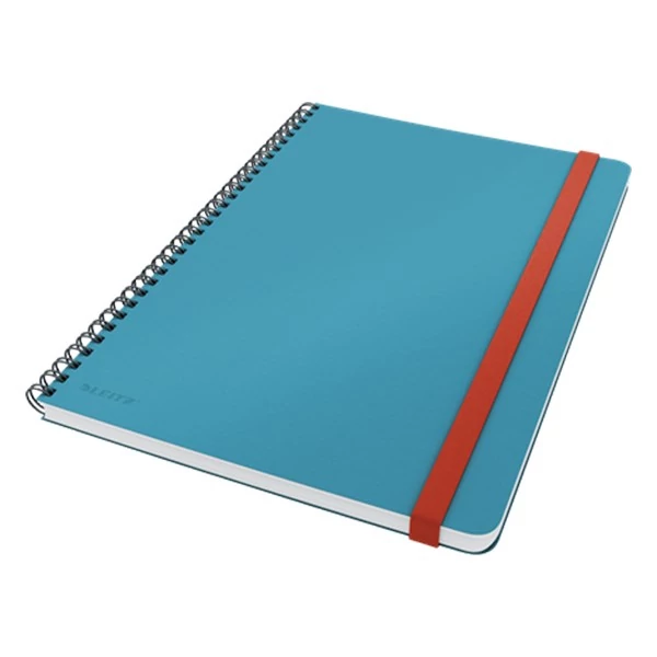 Spirálfüzet kockás LEITZ B/5 80 lapos Cosy Soft Touch keményfedeles nyugodtkék