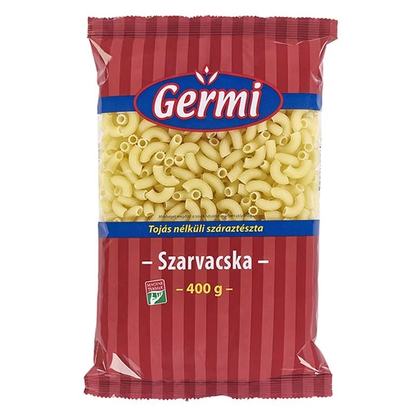 Száraztészta szarvacska GYERMELYI Germi tojás nélküli 400 g