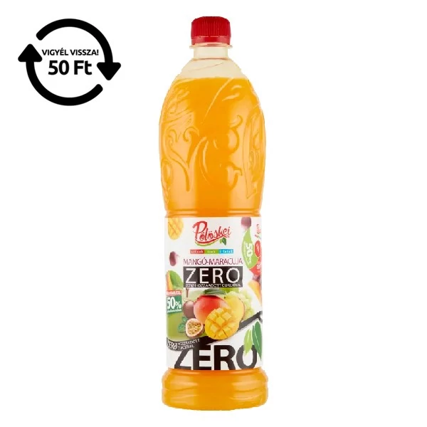 Szörp PÖLÖSKEI Zero mangó-maracuja 1L DRS
