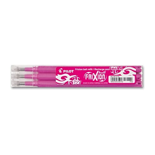 Tollbetét roller PILOT Frixion Clicker/Ball radírozható 0,35 mm rózsaszín 3 darabos